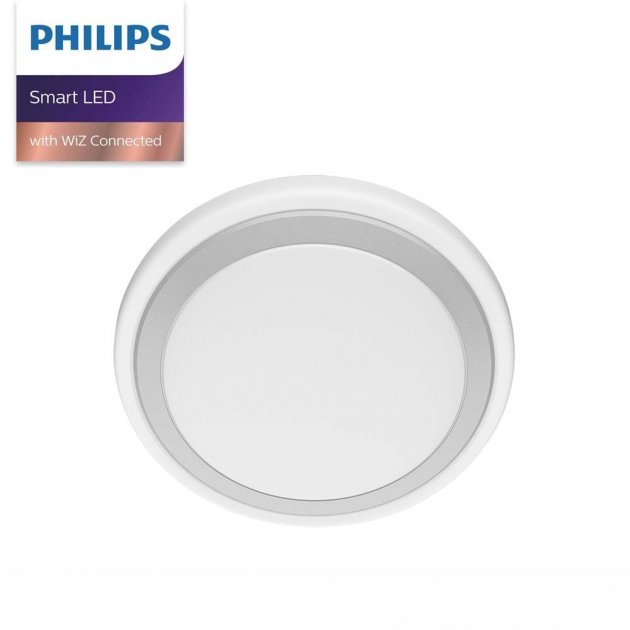 Philips 飛利浦 Wi-Fi WiZ 慕心智慧 LED吸頂燈 銀色
