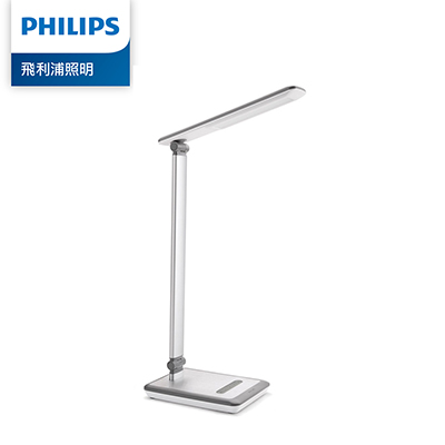 Philips 飛利浦 晶亮 71570 LED護眼檯燈-銀灰色 (PD022)